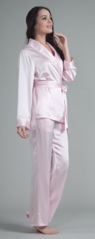 Seiden Pyjama Damen - rosa